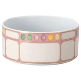 Tazón para cereales Idyllia de porcelana, con motivo de cristal, piedras preciosas, multicolor