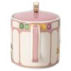 Tetera Idyllia de porcelana, motivo de cristales, papamoscas, pequeña, multicolor
