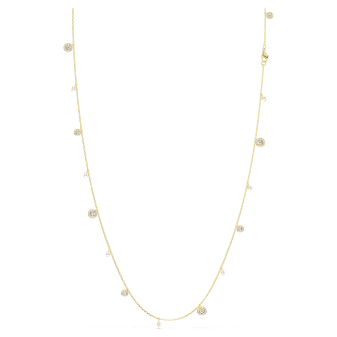 Una Angelic Strandage Crystal Pearl, corte redondo, blanco, chapado en tono dorado Una Angelic Strandage Crystal Pearl, corte redondo, blanco, chapado en tono dorado