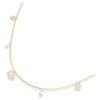 Una Angelic Strandage Crystal Pearl, corte redondo, blanco, chapado en tono dorado Una Angelic Strandage Crystal Pearl, corte redondo, blanco, chapado en tono dorado