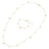 Una Angelic Strandage Crystal Pearl, corte redondo, blanco, chapado en tono dorado Una Angelic Strandage Crystal Pearl, corte redondo, blanco, chapado en tono dorado