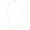 Una Angelic Strandage Crystal Pearl, corte redondo, blanco, chapado en tono dorado Una Angelic Strandage Crystal Pearl, corte redondo, blanco, chapado en tono dorado